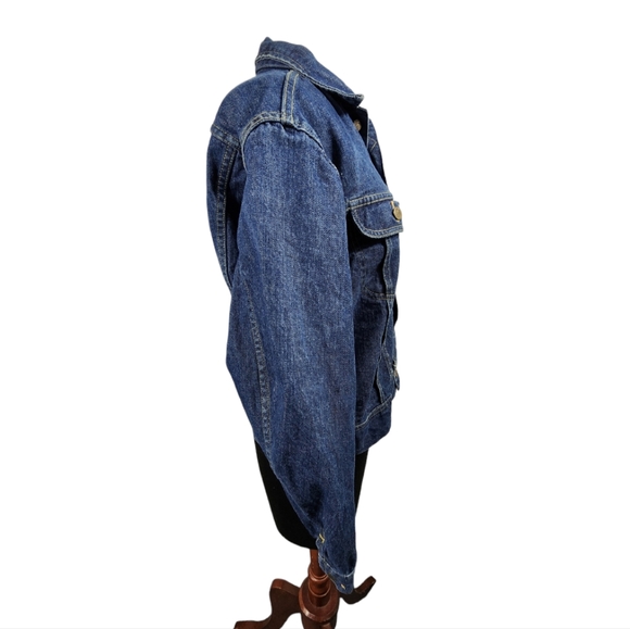 ❤️ VINTAGE LEE RIDER SANFORIZED MADE IN USA WOMEN'S DENIM/ JEAN JACKET MEDIUM ❤️ - Picture 4 of 13